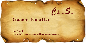Csupor Sarolta névjegykártya
