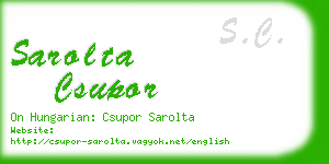 sarolta csupor business card